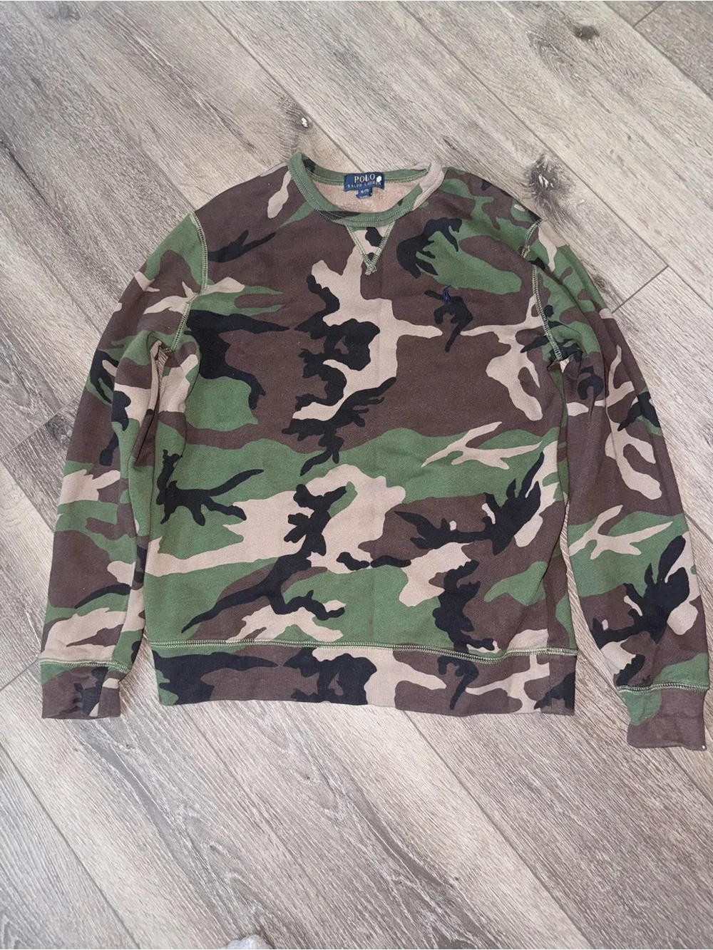 Polo Ralph Lauren KIDS unisex Camo Crewneck Sweatshirt - Green Camouflage
